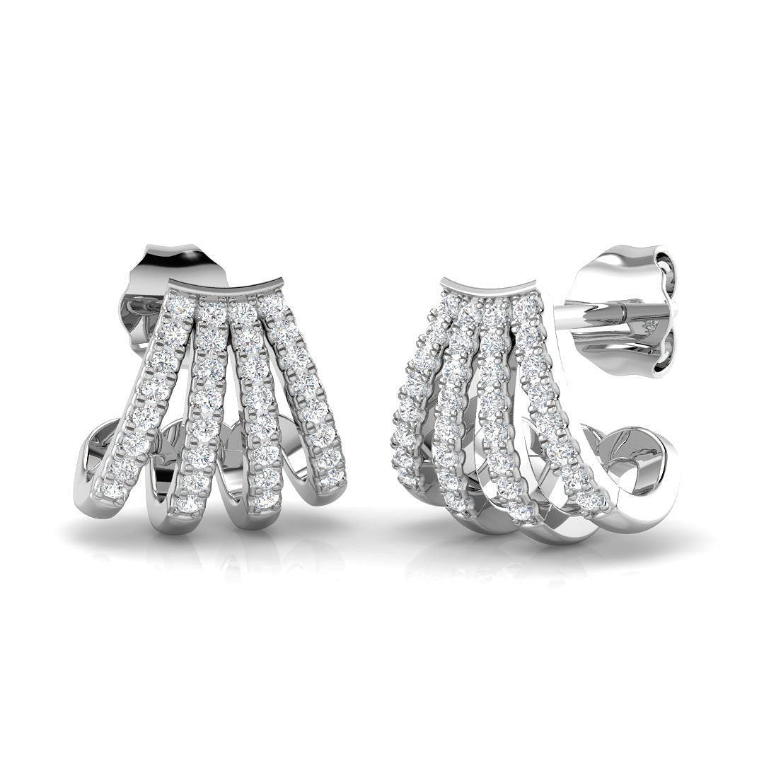 9ct White Gold 0.19ct G SI2 Diamond Earrings