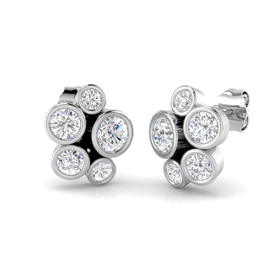 18ct White Gold 1.13ct G SI2 Diamond Earrings