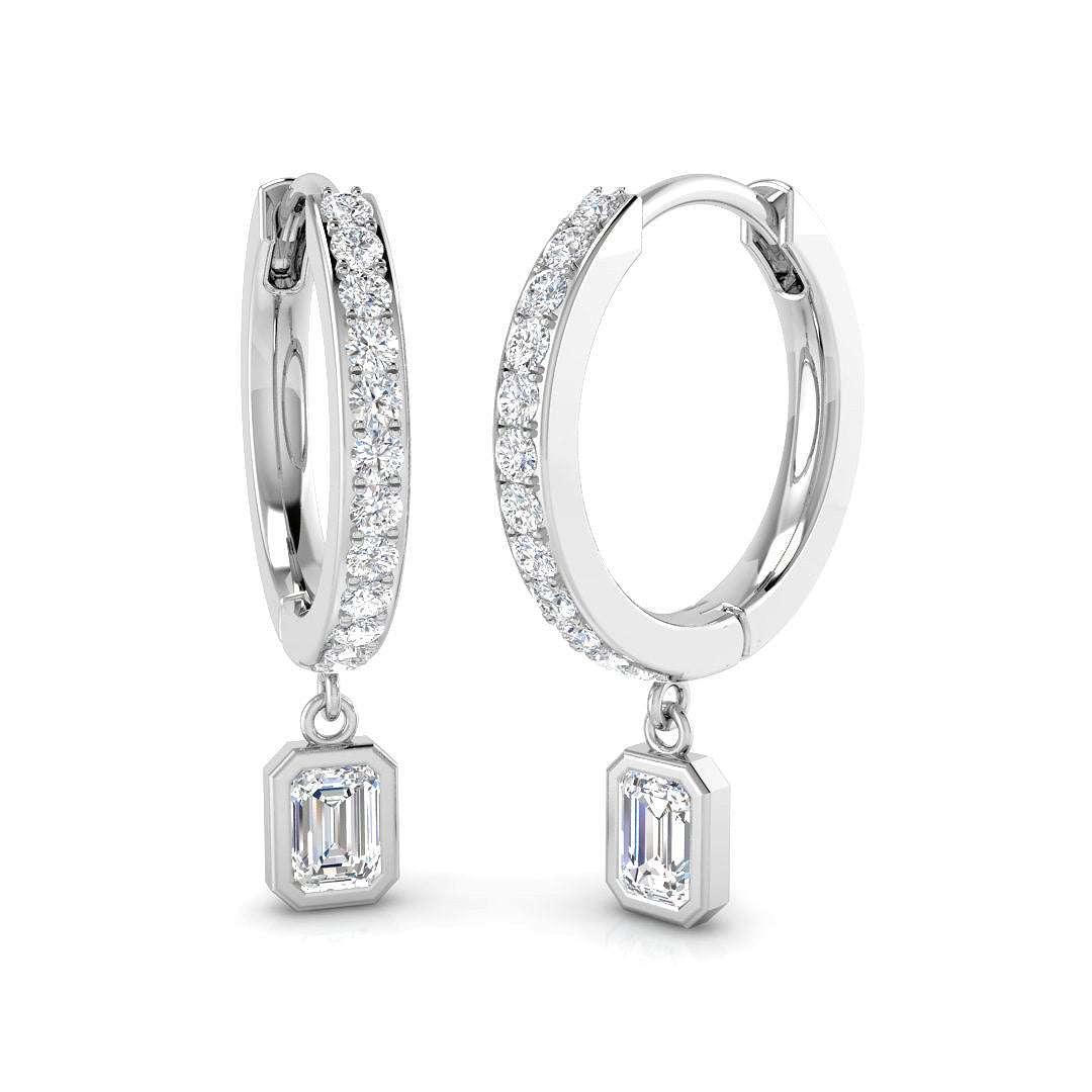 18ct White Gold 0.52ct G SI2 Diamond Earrings