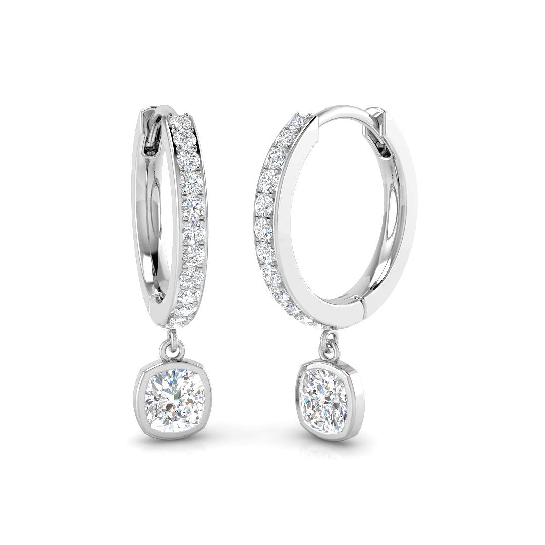 18ct White Gold 0.86ct G SI2 Diamond Earrings