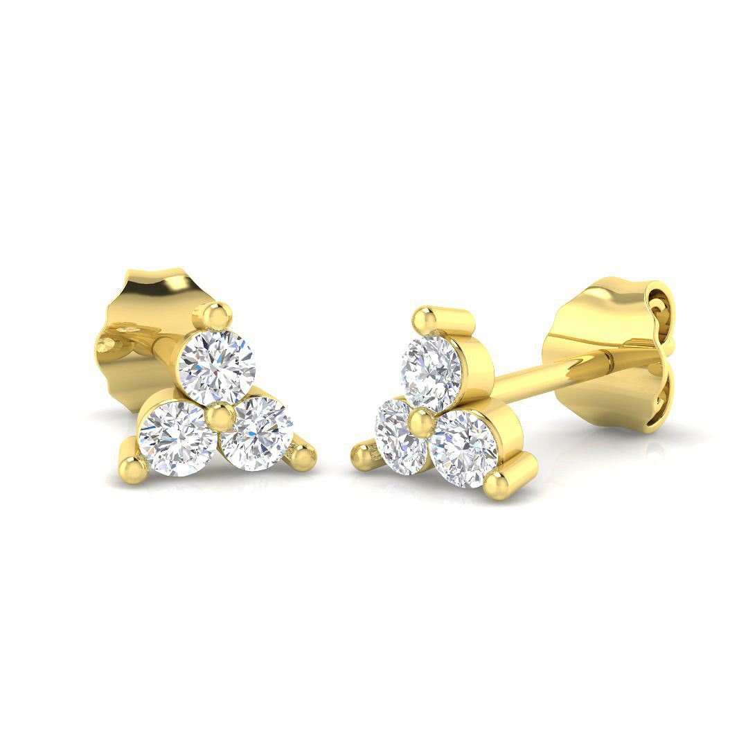 9ct Yellow Gold 0.28ct G SI2 Diamond Earrings