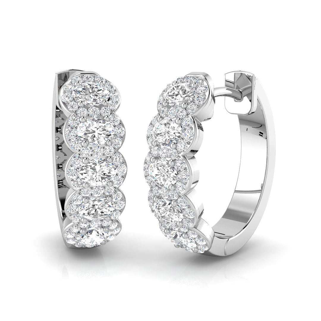 18ct White Gold 1.60ct G SI2 Diamond Earrings