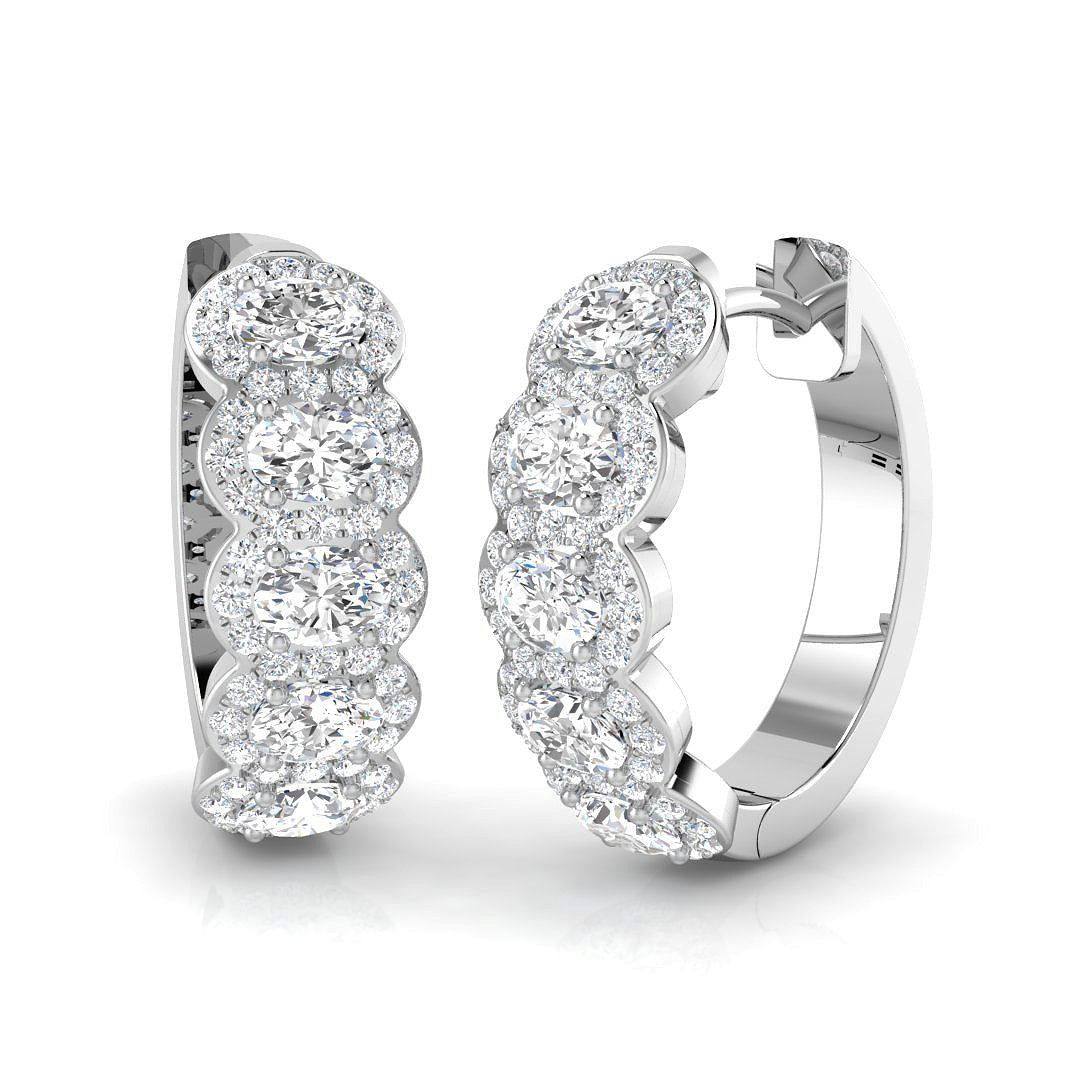 18ct White Gold 1.04ct G SI2 Diamond Earrings