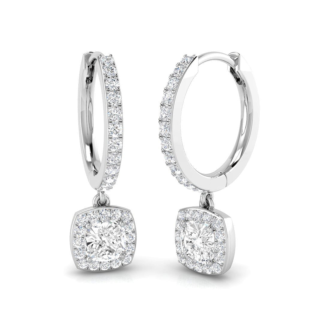 18ct White Gold 0.89ct G SI2 Diamond Earrings