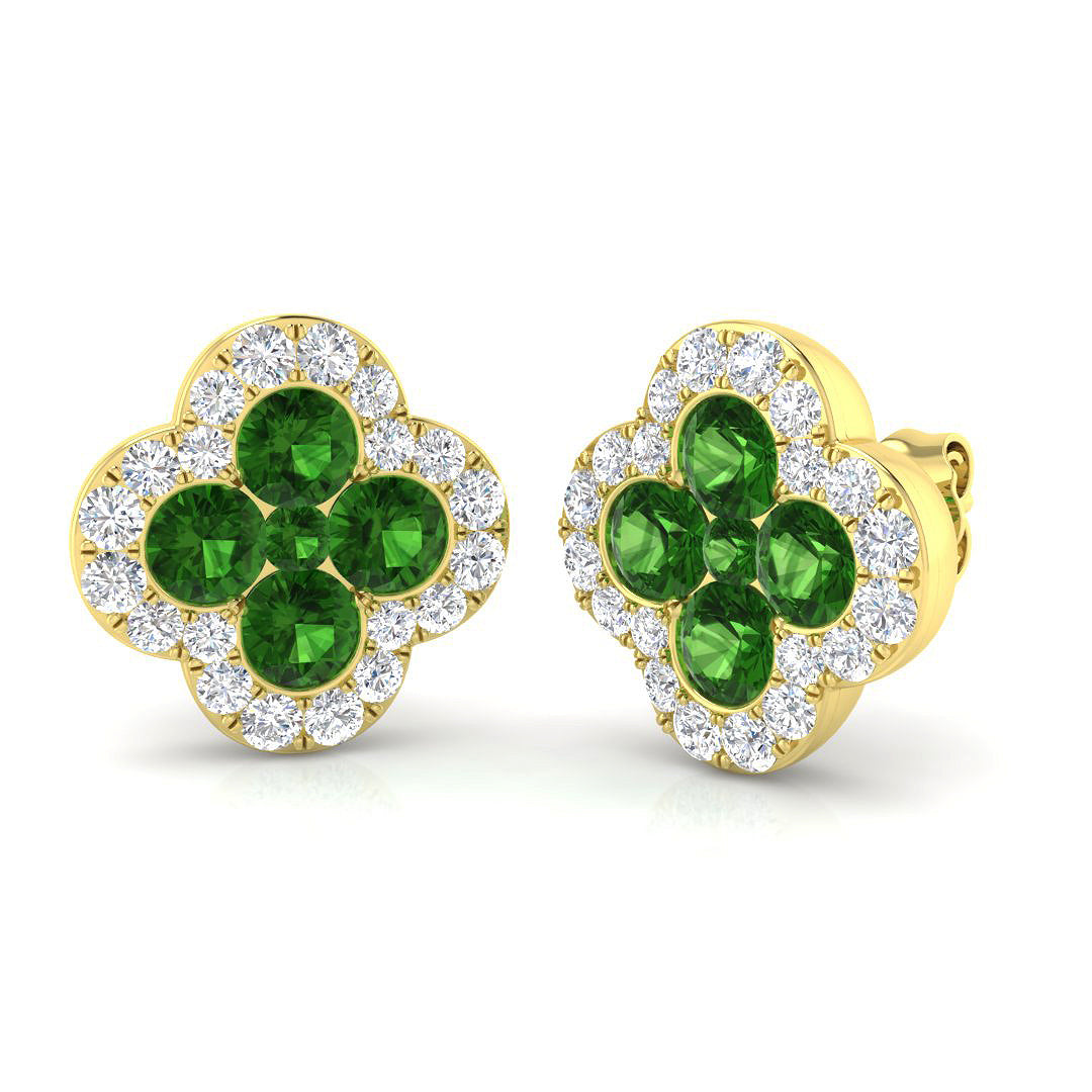 18ct Yellow Gold 2.65ct Tsavorite Earrings