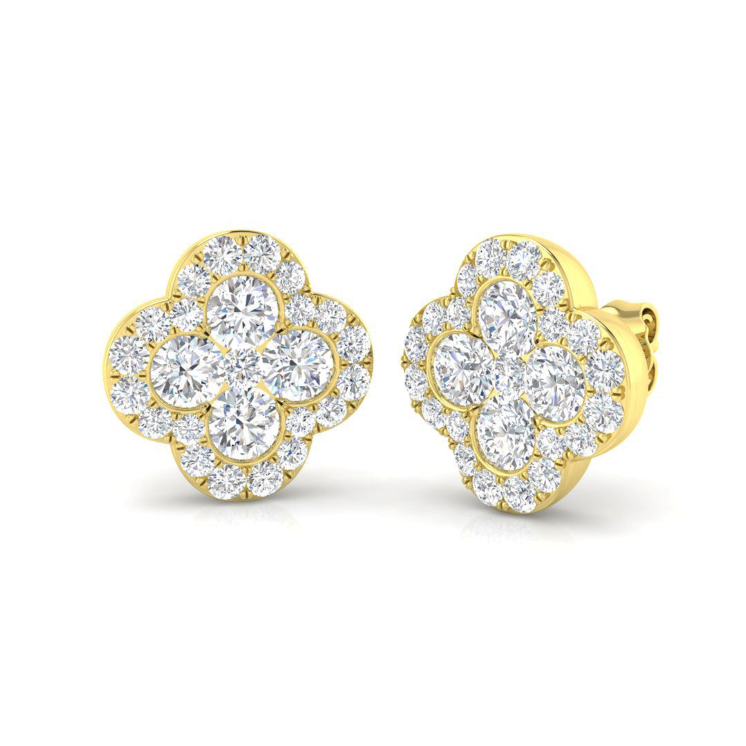 18ct Yellow Gold 2.28ct G SI2 Diamond Earrings