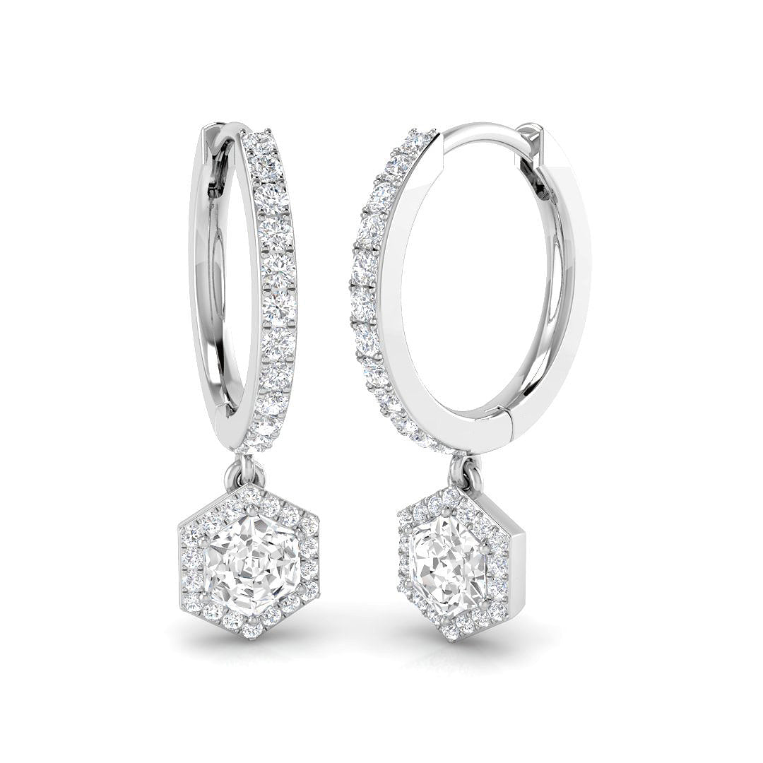 18ct White Gold 0.63ct G SI1 Diamond Earrings