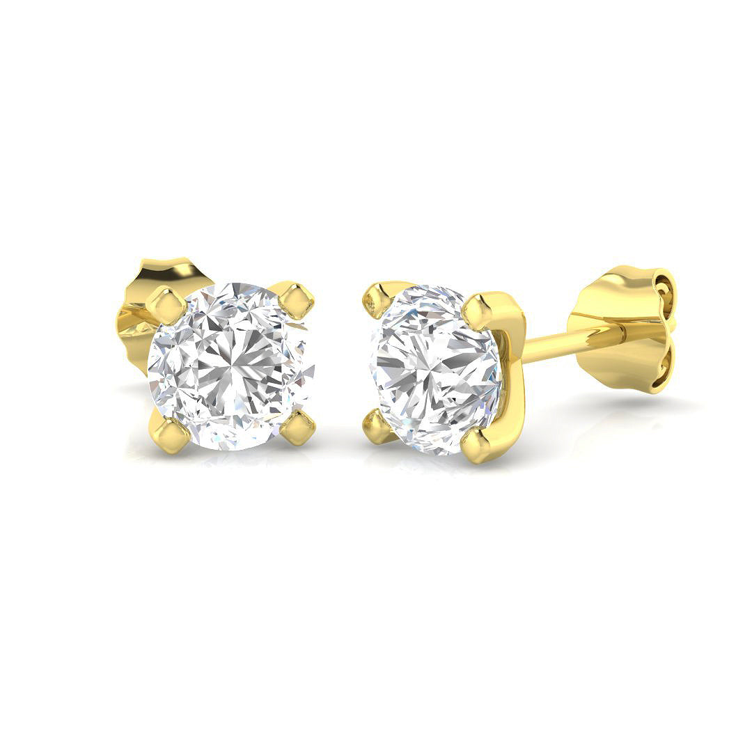 9ct Yellow Gold 1.42ct Laboratory Grown CVD Earrings