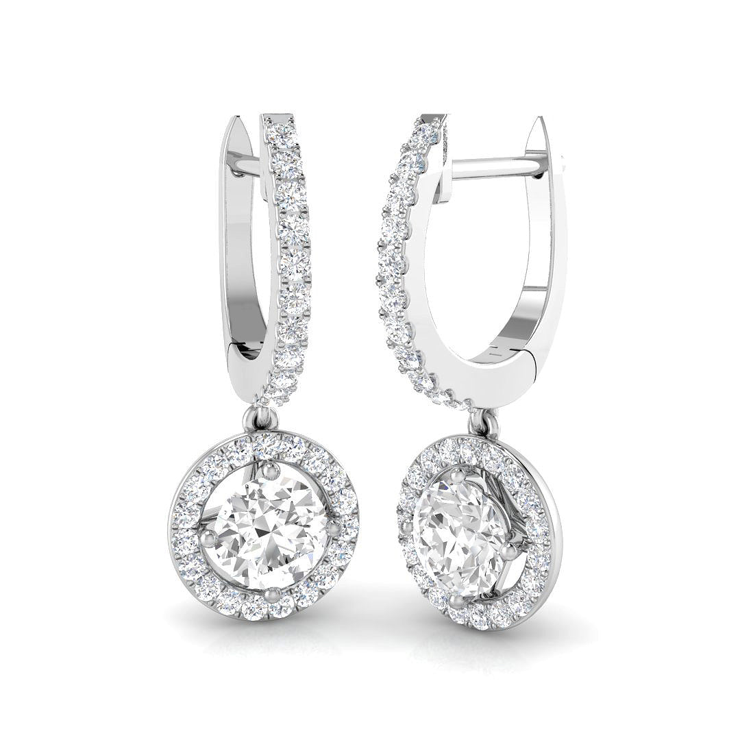 18ct White Gold 1.34ct G SI2 Diamond Earrings