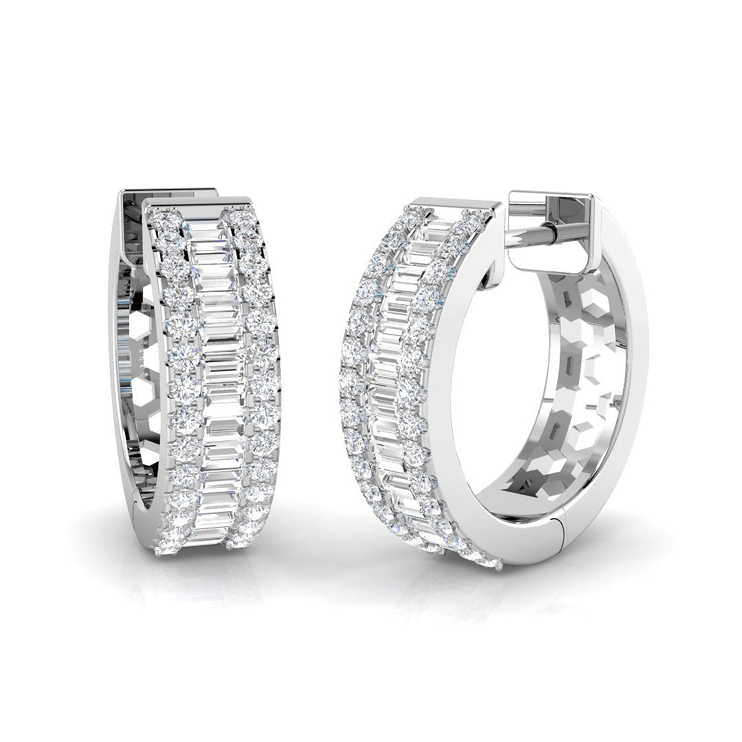 9ct White Gold 0.71ct G SI2 Diamond Earrings
