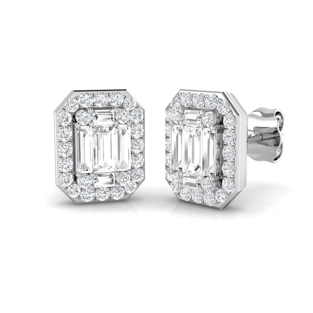18ct White Gold 0.74ct G SI2 Diamond Earrings