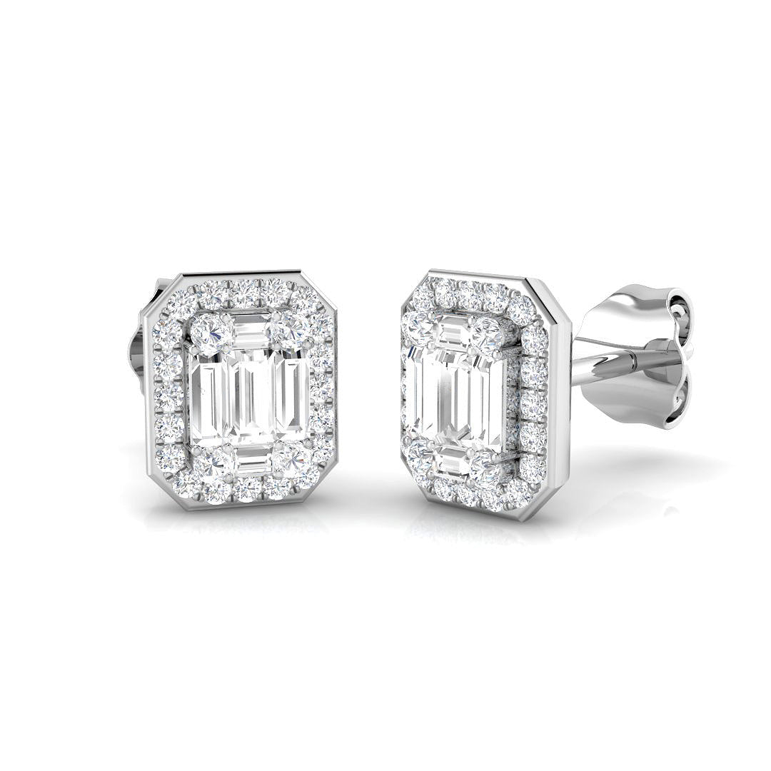 9ct White Gold 0.35ct G SI2 Diamond Earrings