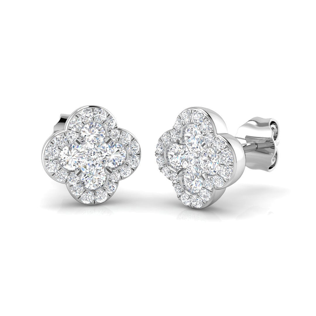 9ct White Gold 0.63ct G I1 Diamond Earrings