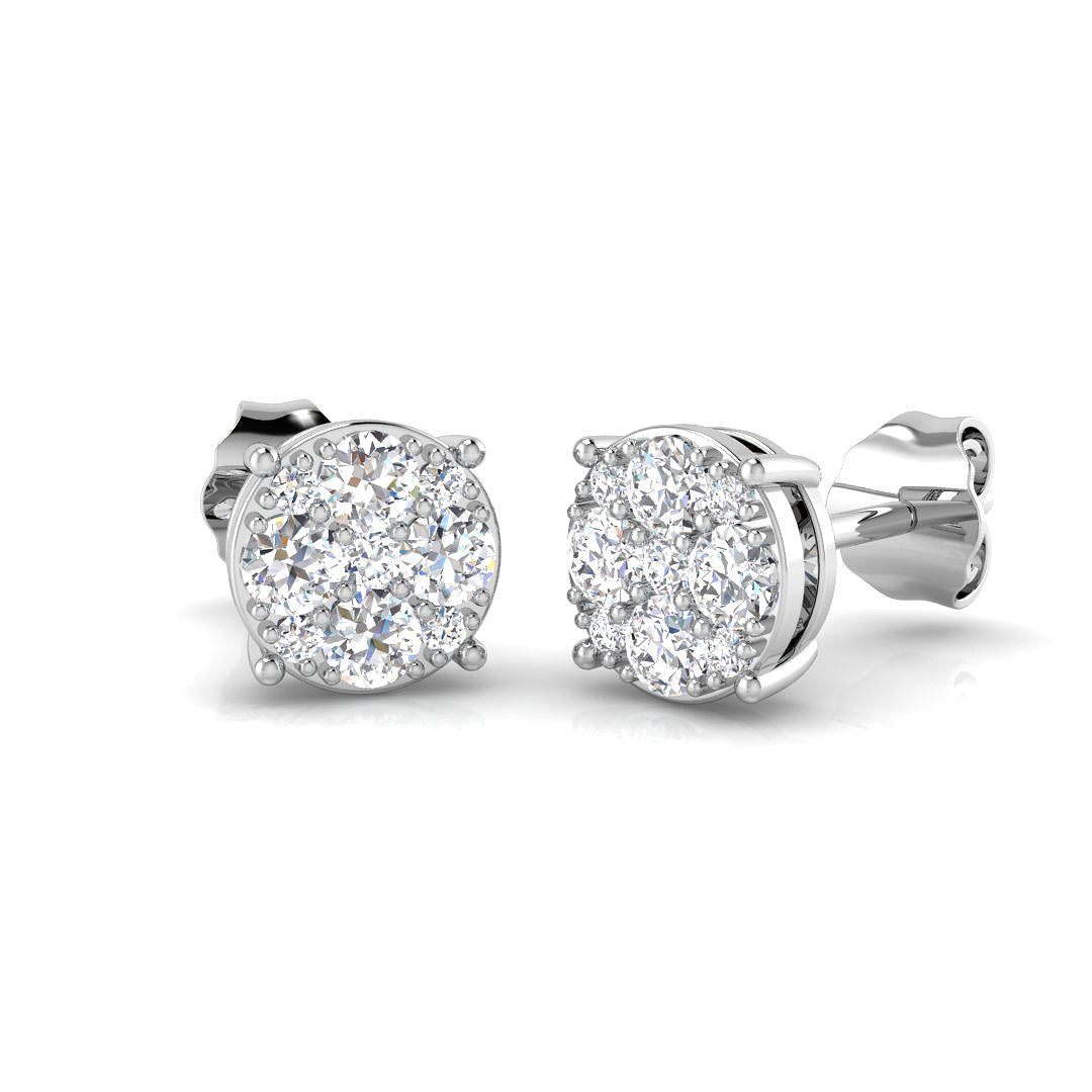9ct White Gold 0.43ct Laboratory Grown CVD Earrings