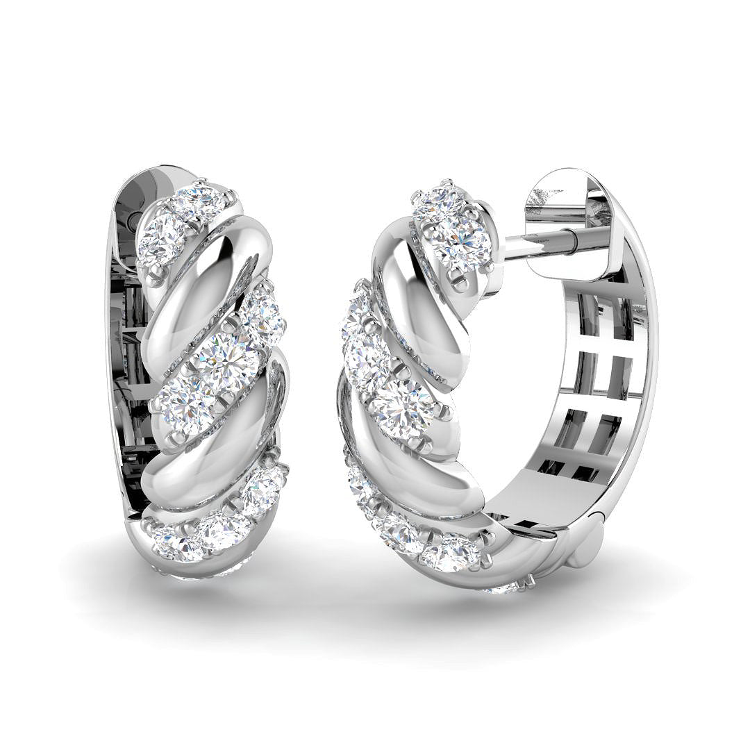 18ct White Gold 0.36ct G SI2 Diamond Earrings