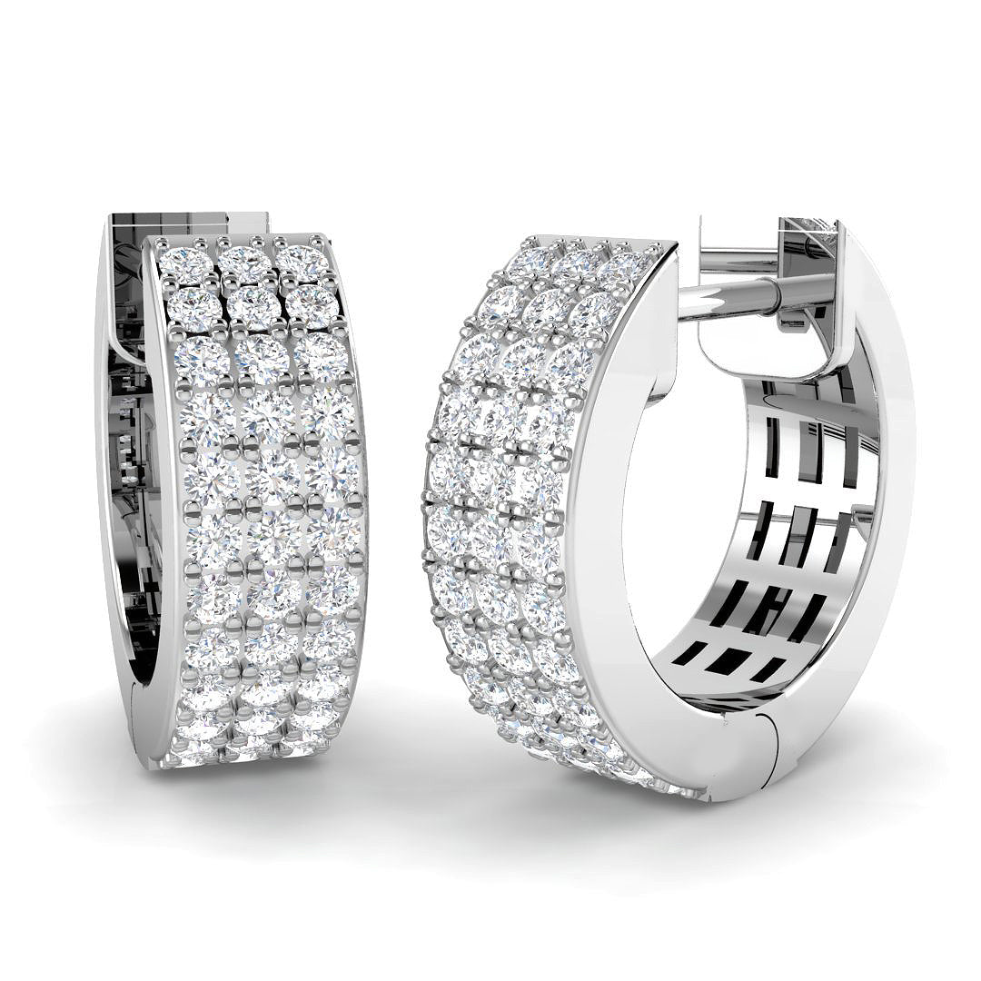 18ct White Gold 0.44ct G SI2 Diamond Earrings