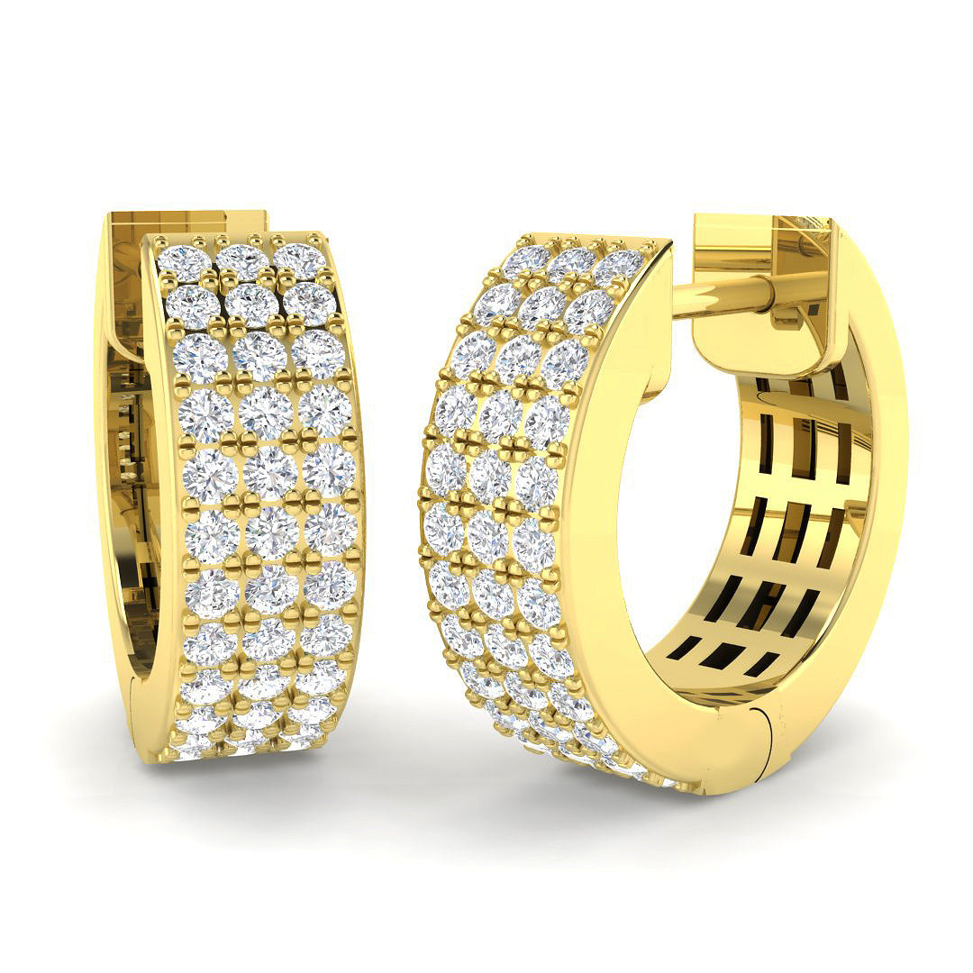 18ct Yellow Gold 0.44ct G SI2 Diamond Earrings