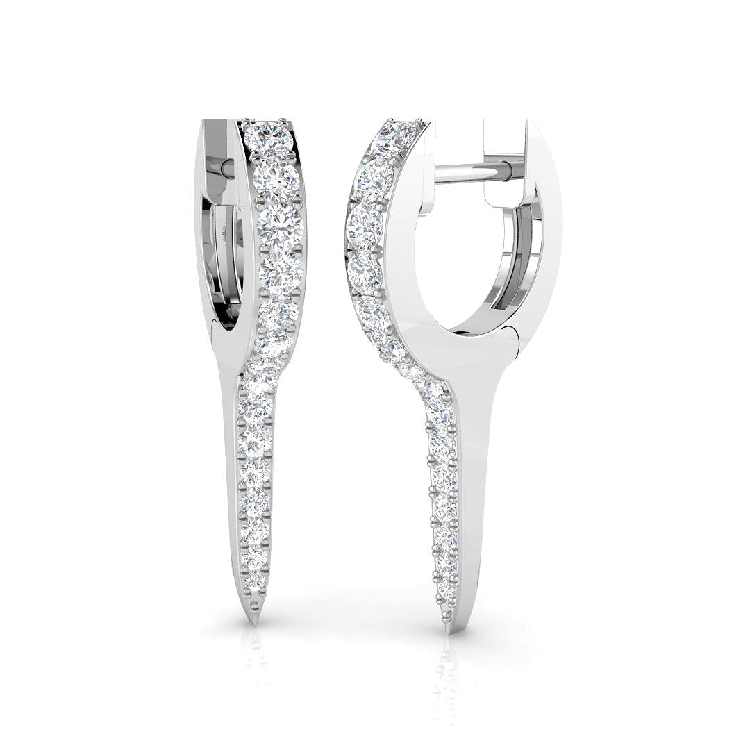 18ct White Gold 0.43ct G SI2 Diamond Earrings