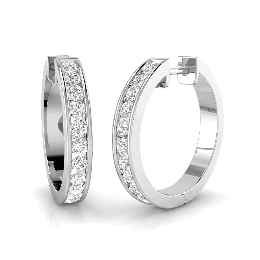 9ct White Gold 0.95ct Laboratory Grown CVD Earrings