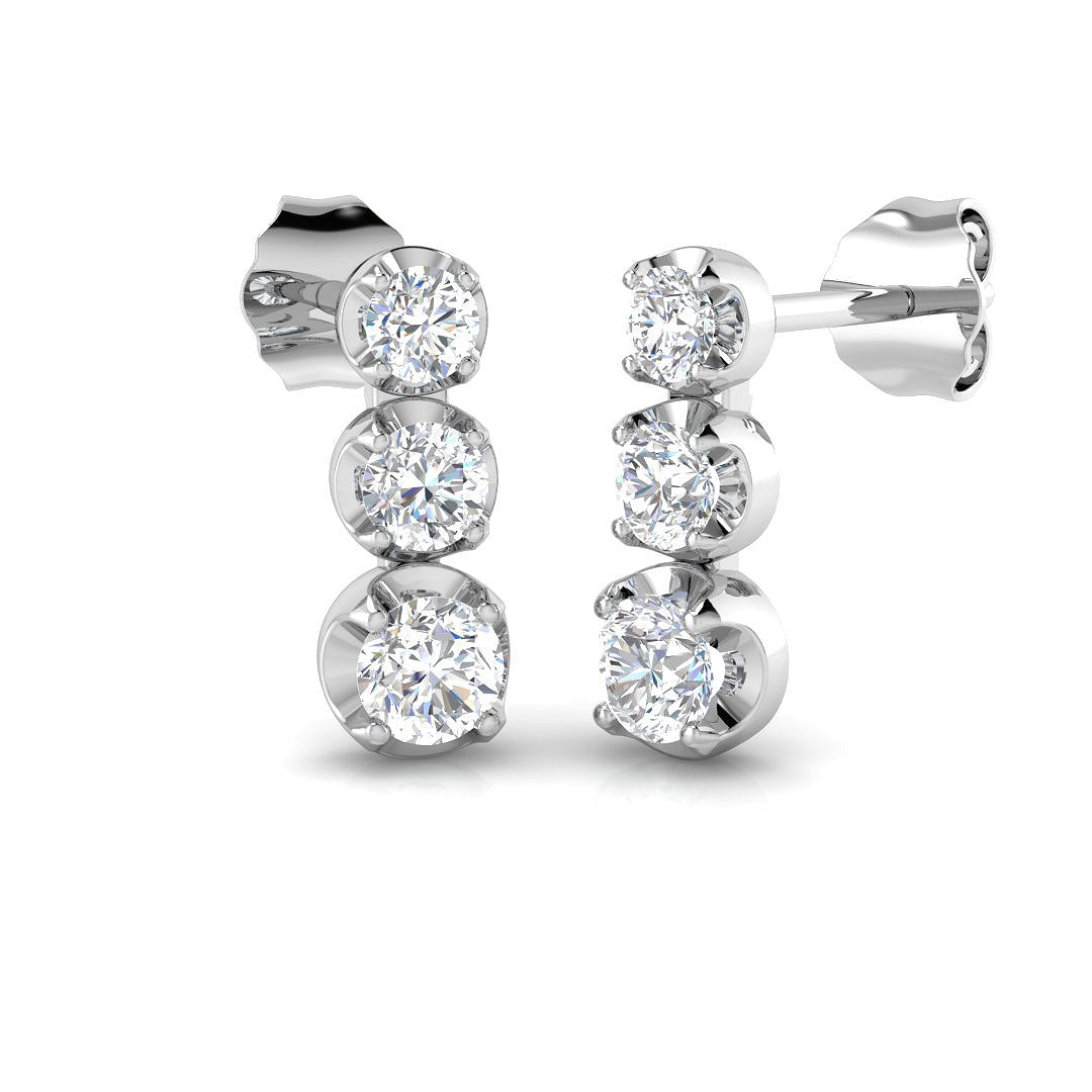 18ct White Gold 0.47ct G SI2 Diamond Earrings