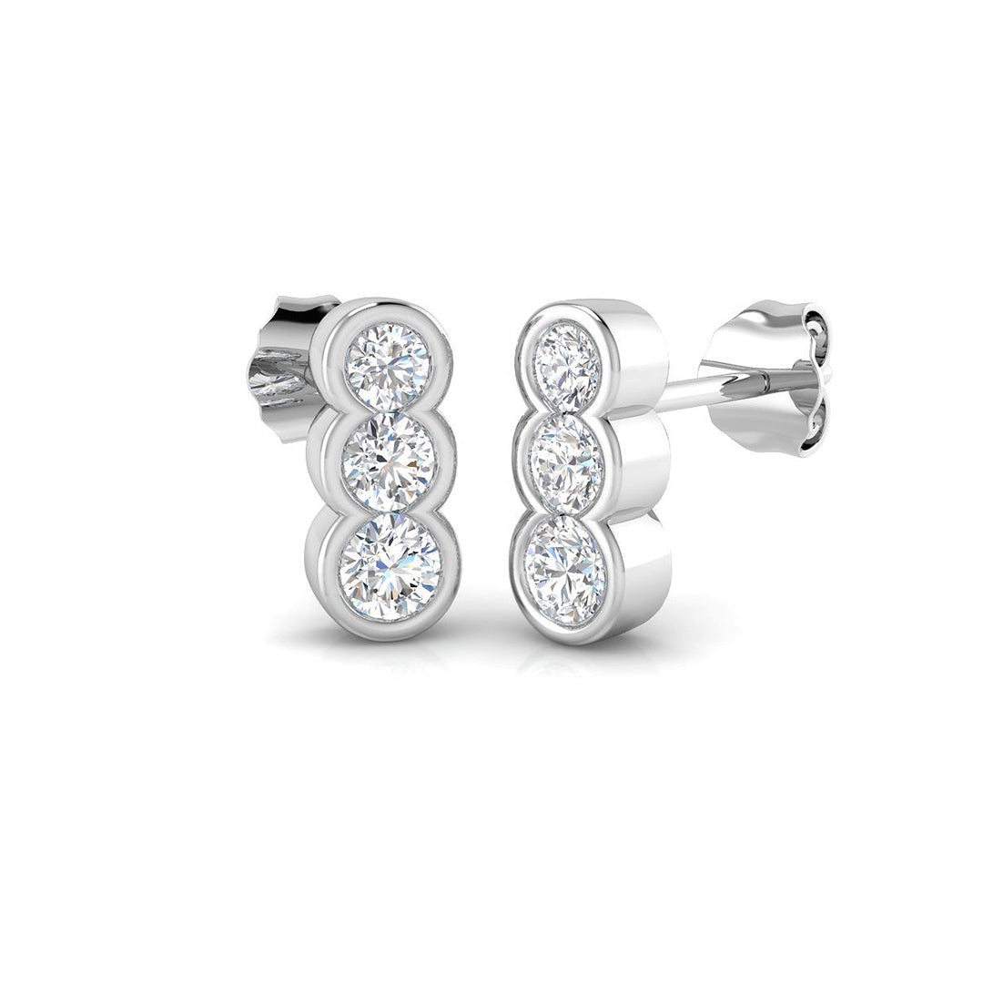 9ct White Gold 0.64ct Laboratory Grown CVD Earrings