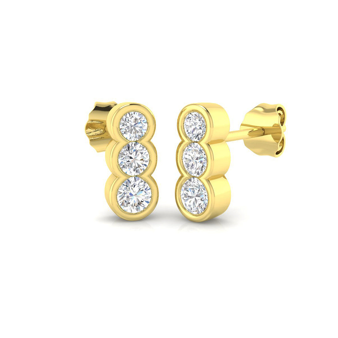 18ct Yellow Gold 0.64ct G SI2 Diamond Earrings