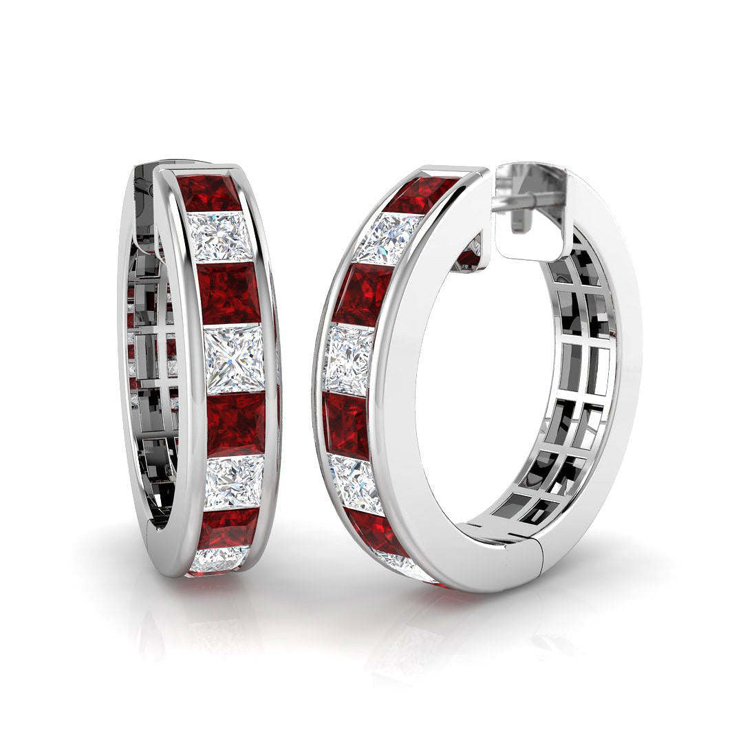 18ct White Gold 3.18ct G SI1 Diamond Earrings