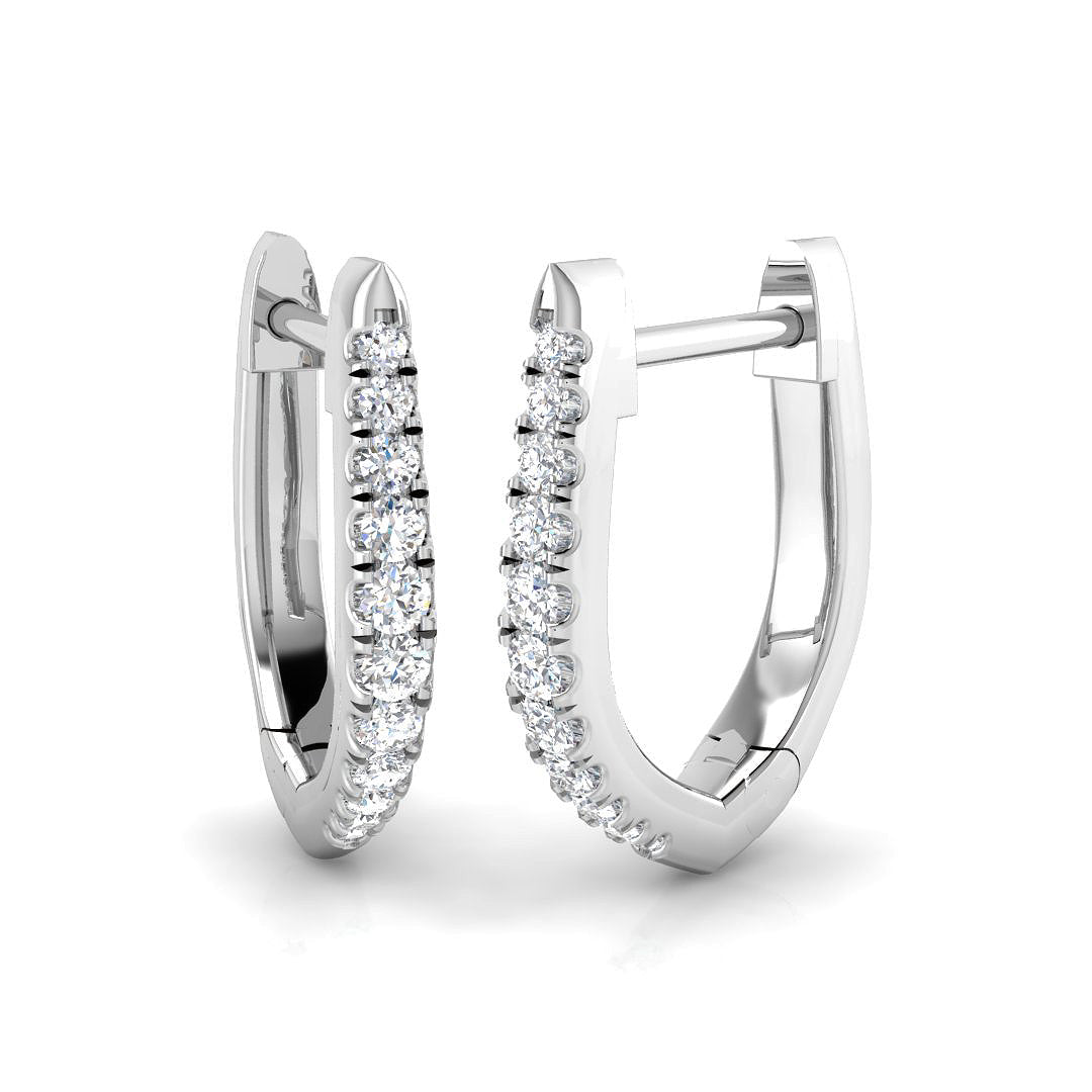 9ct White Gold 0.12ct G SI2 Diamond Earrings
