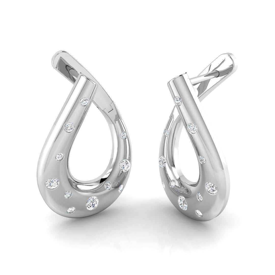 18ct White Gold 0.34ct G SI2 Diamond Earrings