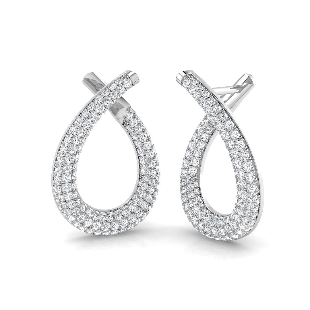18ct White Gold 1.01ct G SI2 Diamond Earrings