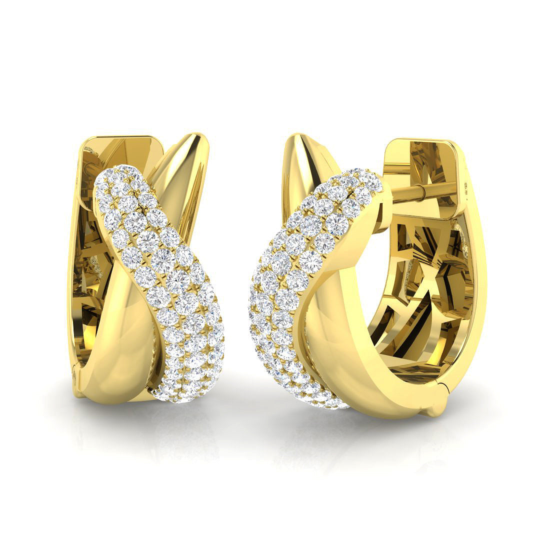 18ct Yellow Gold 0.40ct G SI2 Diamond Earrings
