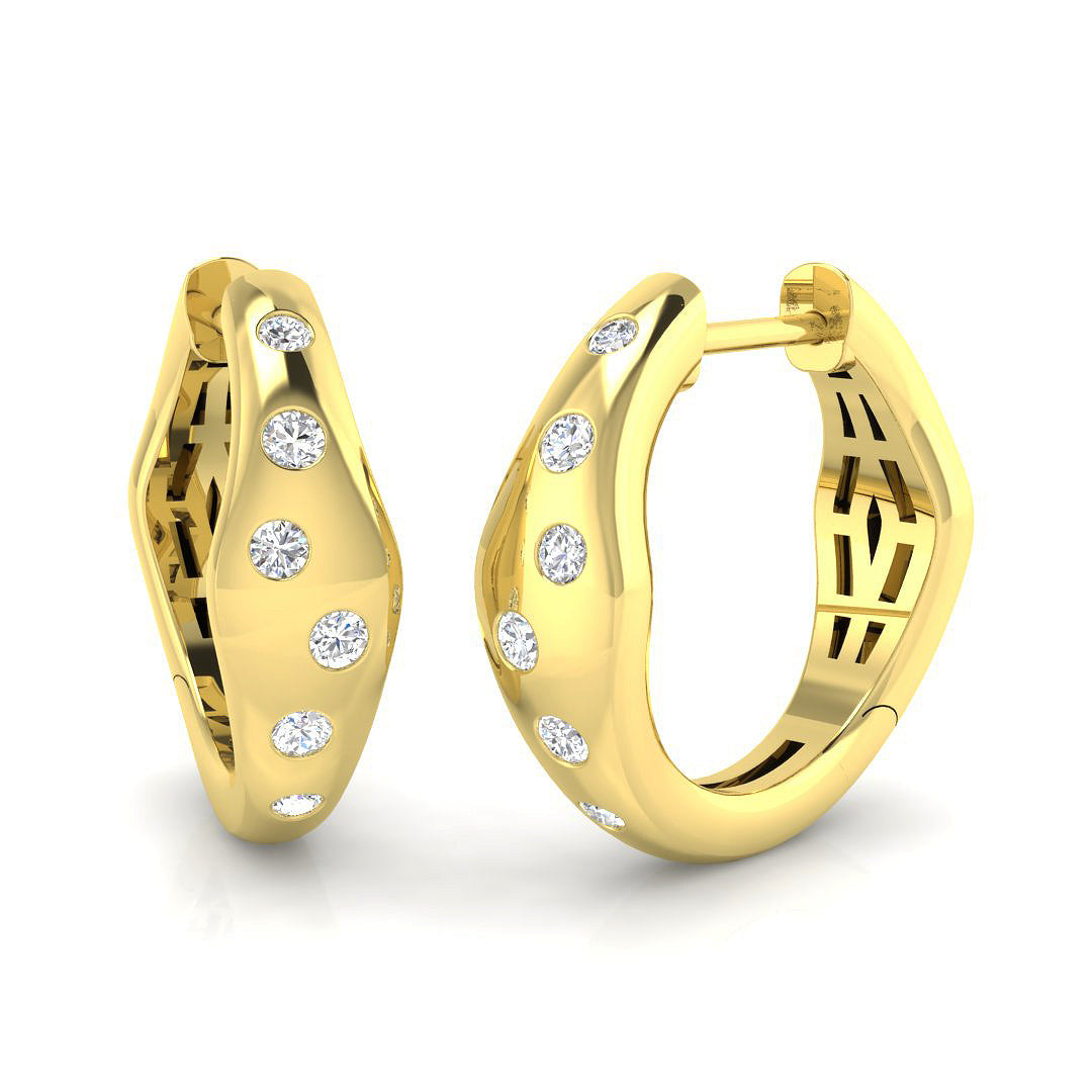 18ct Yellow Gold 0.20ct G SI2 Diamond Earrings
