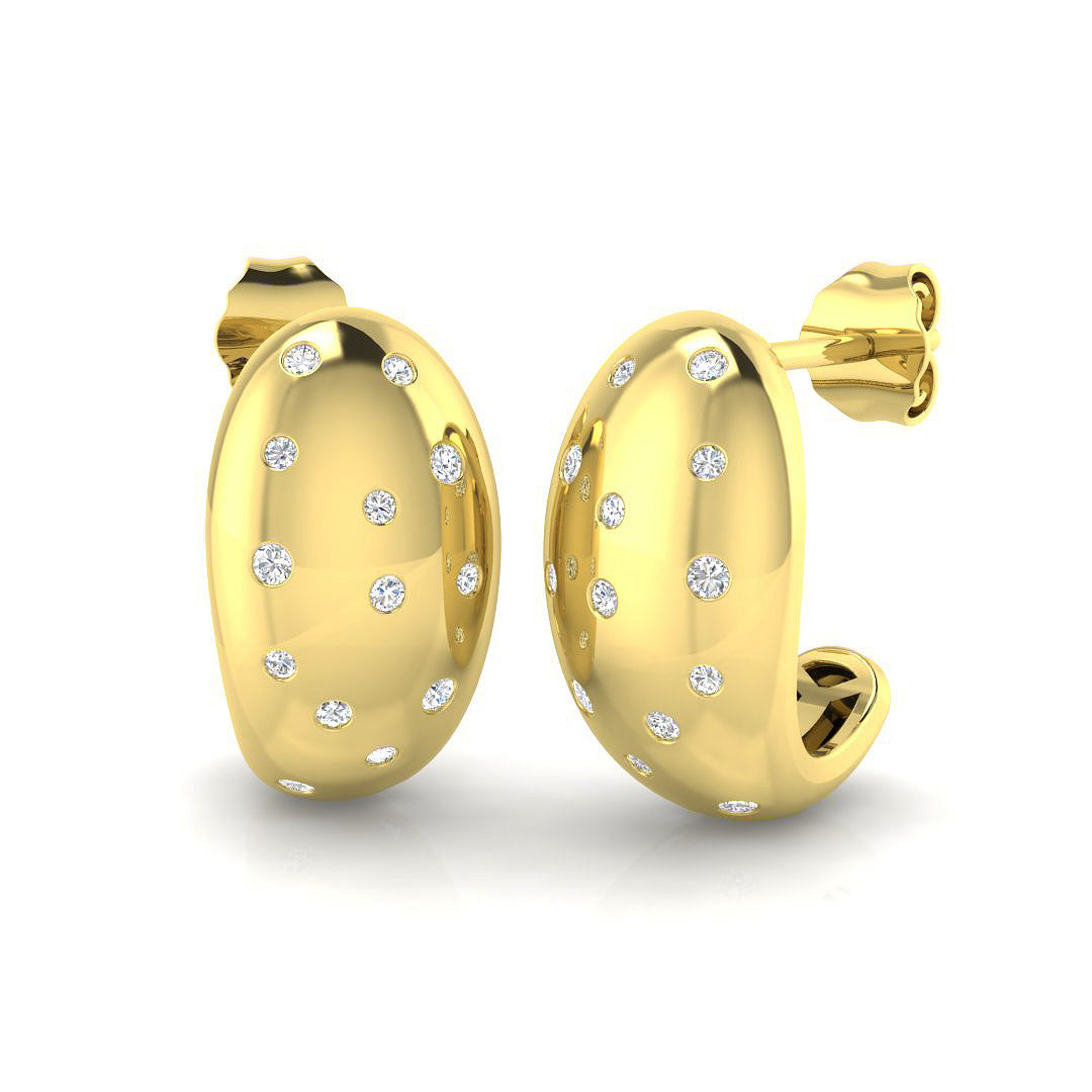 18ct Yellow Gold 0.25ct G SI2 Diamond Earrings