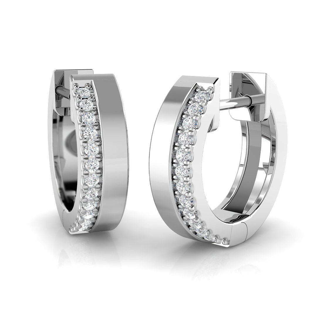 9ct White Gold 0.12ct G SI2 Diamond Earrings