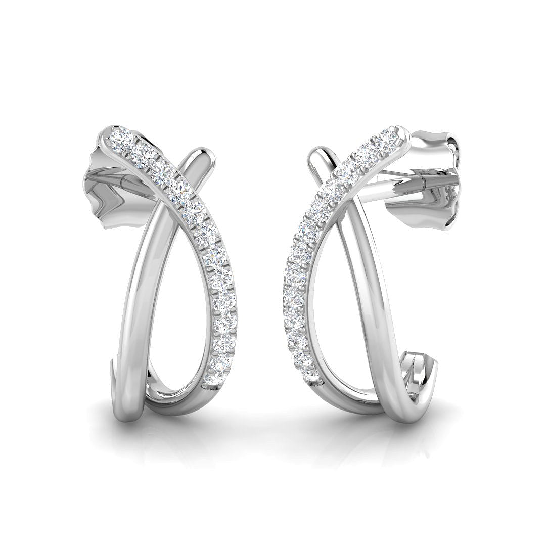 9ct White Gold 0.11ct G SI2 Diamond Earrings