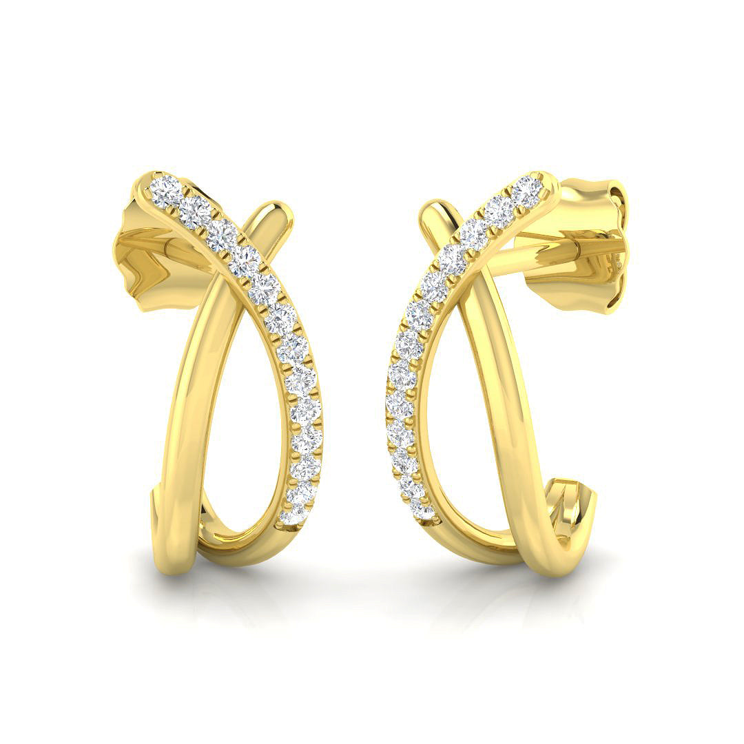 18ct Yellow Gold 0.11ct G SI2 Diamond Earrings