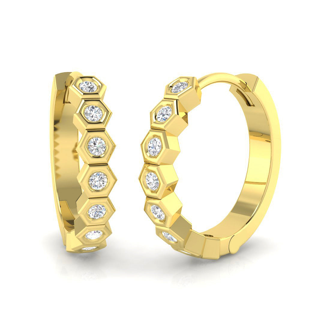 18ct Yellow Gold 0.22ct G SI2 Diamond Earrings