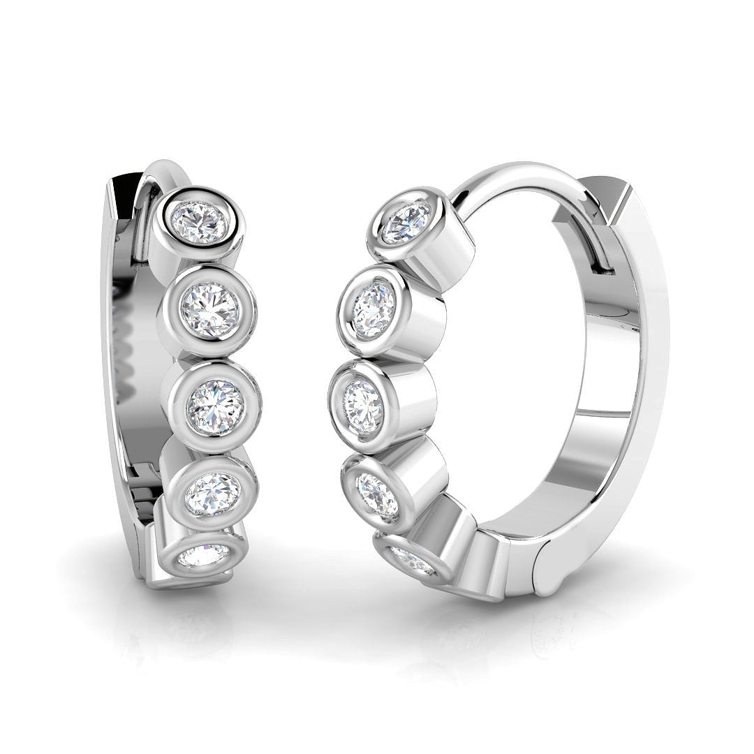 9ct White Gold 0.17ct Laboratory Grown CVD Earrings