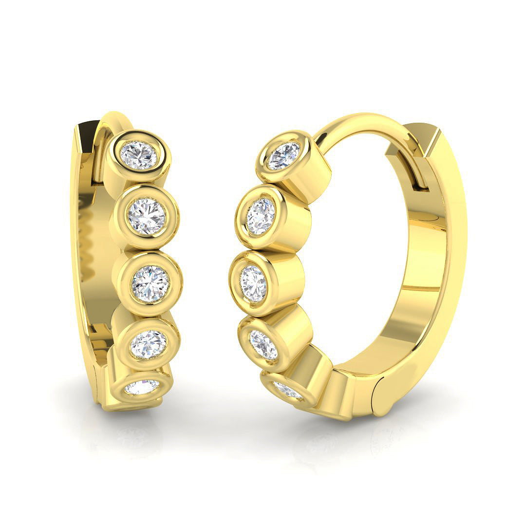9ct Yellow Gold 0.17ct Laboratory Grown CVD Earrings