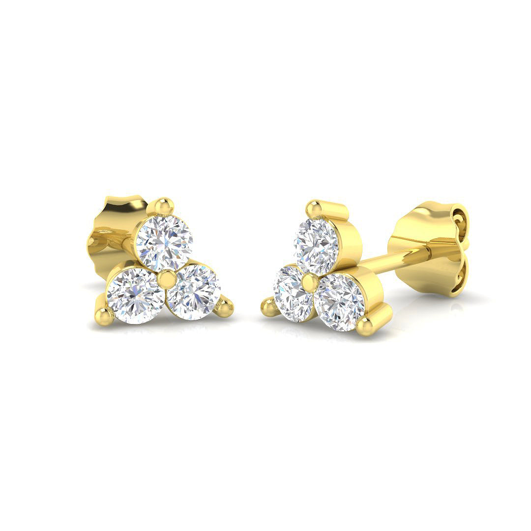 9ct Yellow Gold 0.49ct Laboratory Grown CVD Earrings