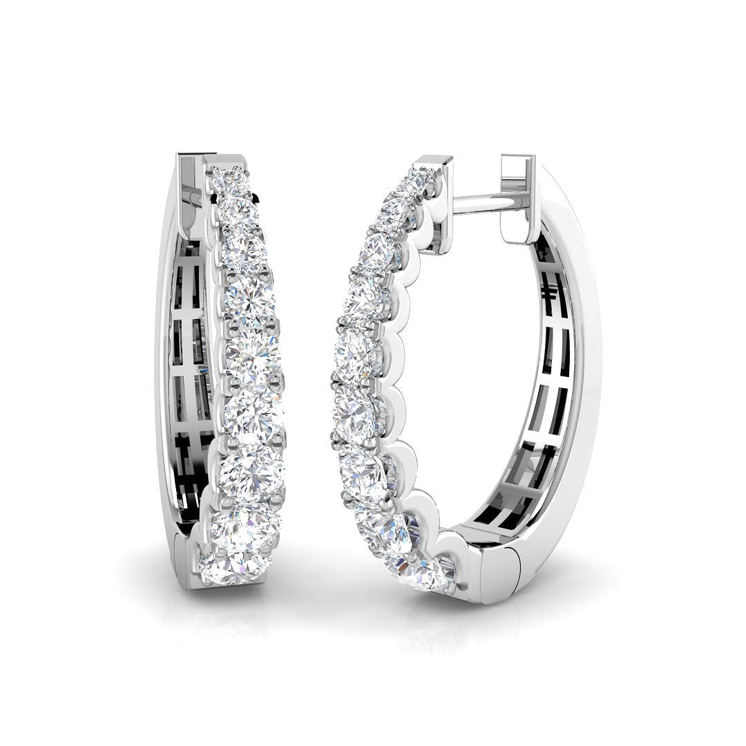18ct White Gold 0.85ct G SI2 Diamond Earrings
