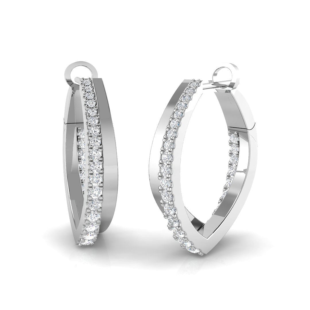 18ct White Gold 0.69ct G SI2 Diamond Earrings