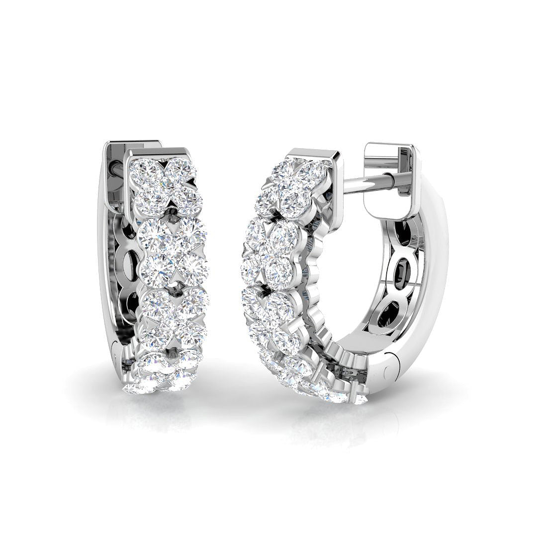 18ct White Gold 0.74ct G SI2 Diamond Earrings