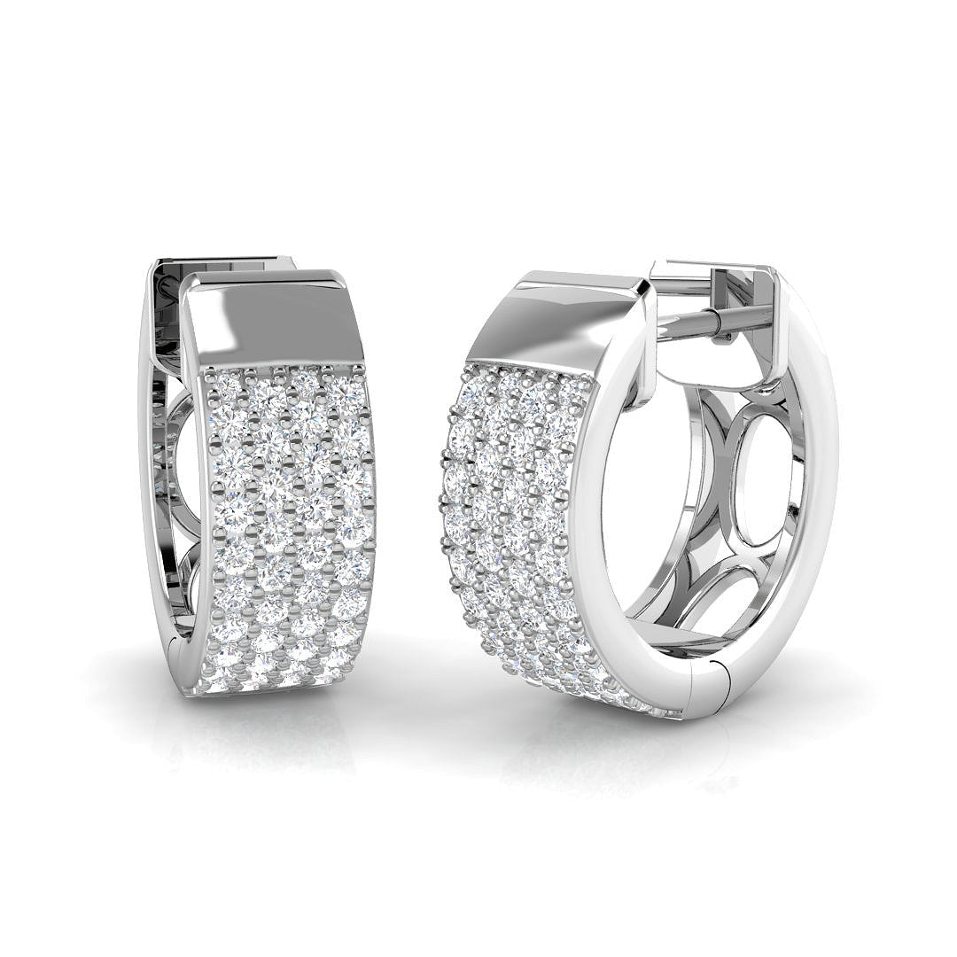 18ct White Gold 0.54ct G SI2 Diamond Earrings