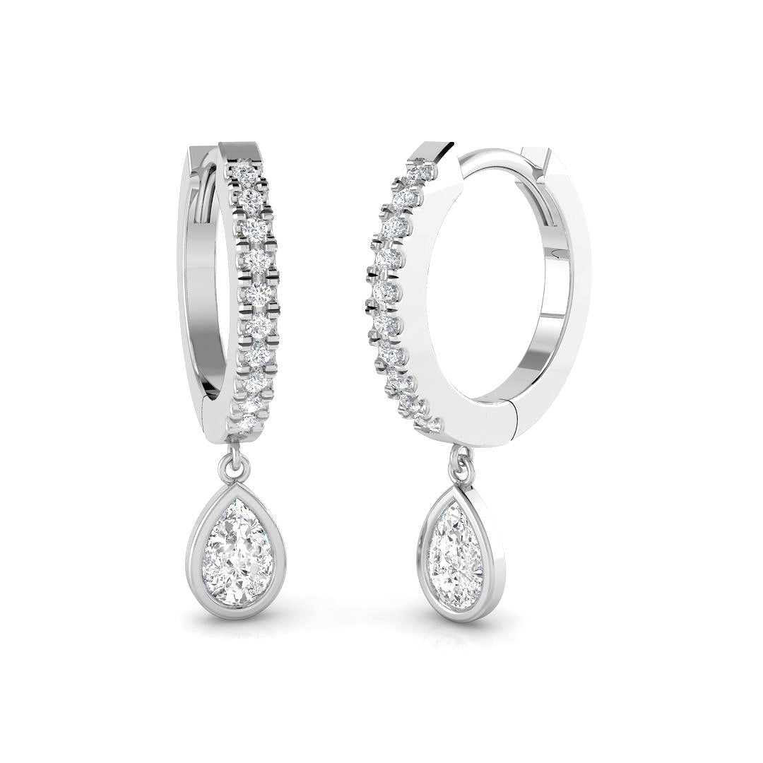 18ct White Gold 0.58ct G SI2 Diamond Earrings