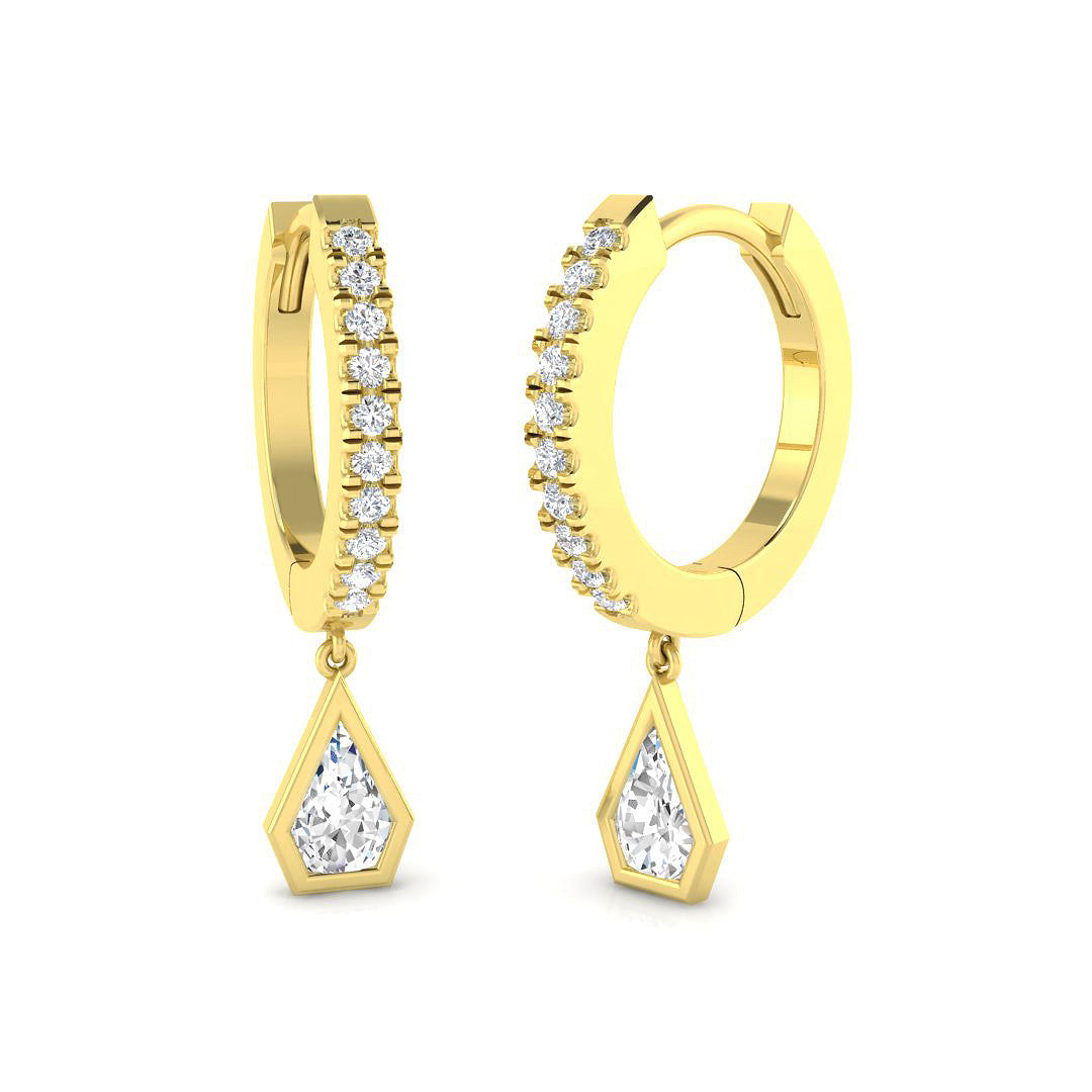 18ct Yellow Gold 0.51ct G SI2 Diamond Earrings
