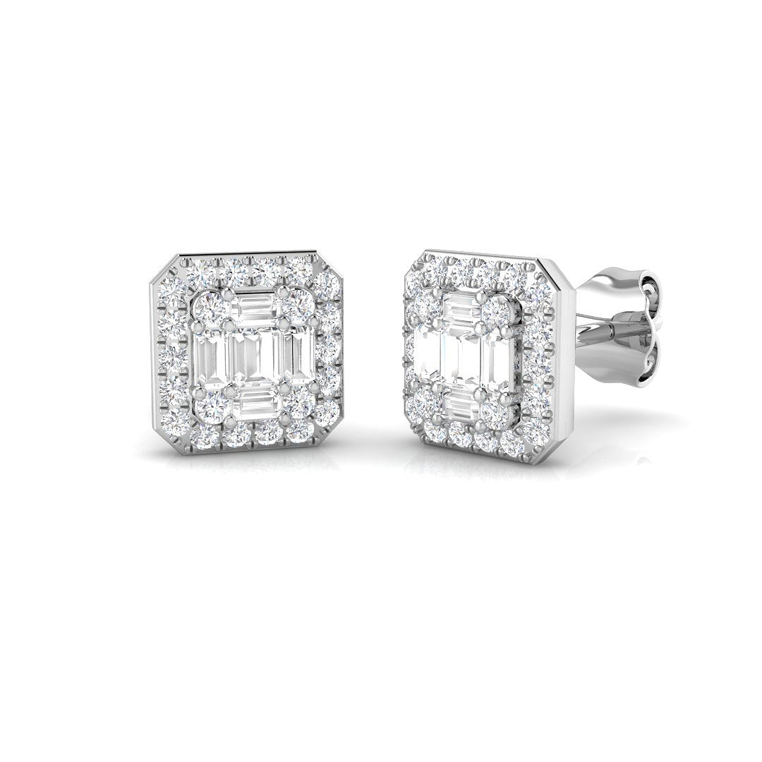 9ct White Gold 0.52ct G SI2 Diamond Earrings