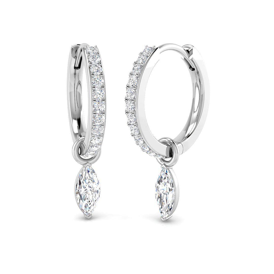 18ct White Gold 0.64ct Diamond Earrings