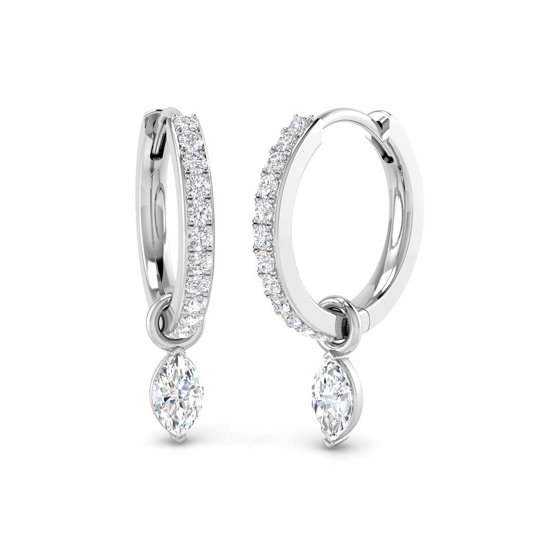 18ct White Gold 0.58ct Diamond Earrings