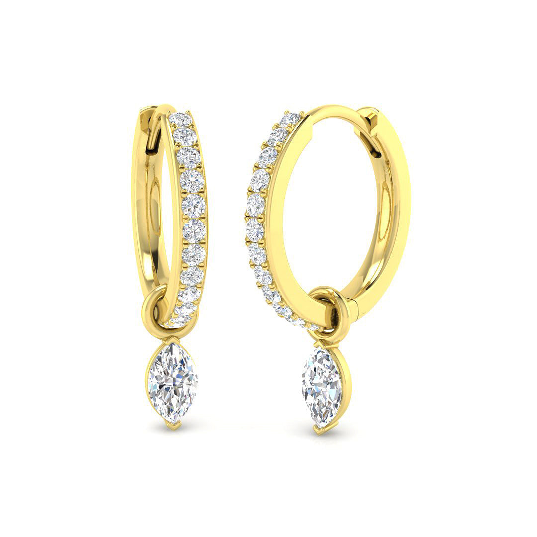 18ct Yellow Gold 0.58ct Diamond Earrings